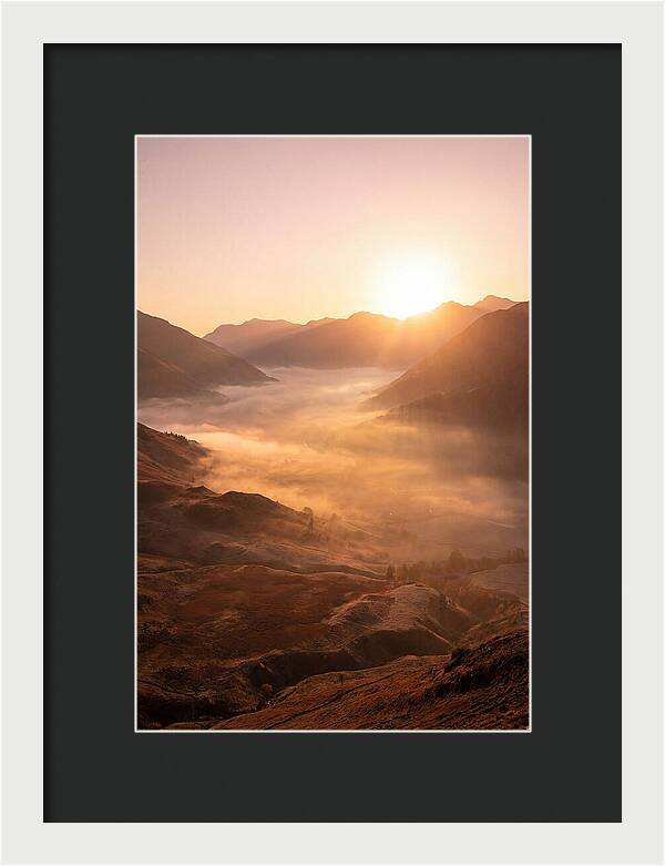 Sunrise Over Misty Mountain Valley