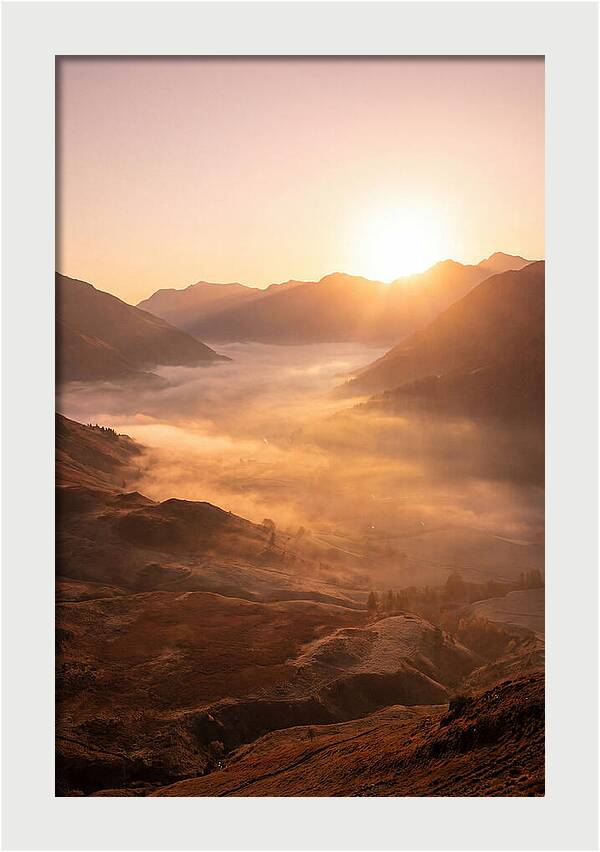 Sunrise Over Misty Mountain Valley