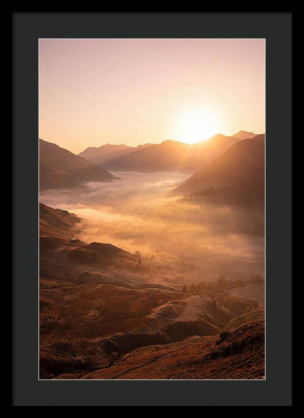 Sunrise Over Misty Mountain Valley