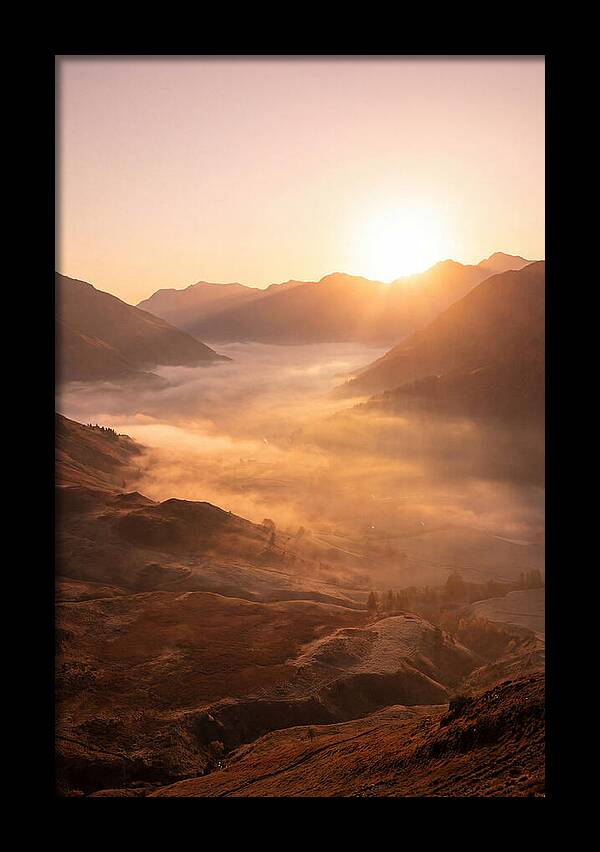 Sunrise Over Misty Mountain Valley