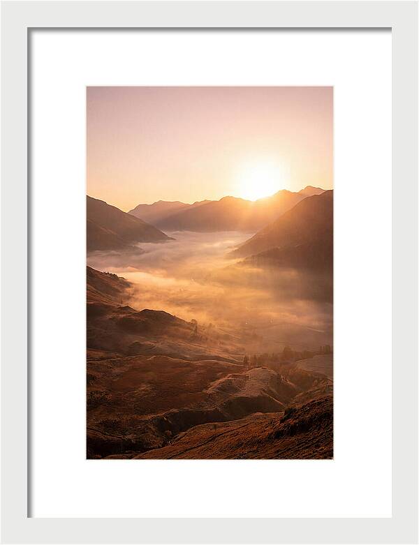 Sunrise Over Misty Mountain Valley