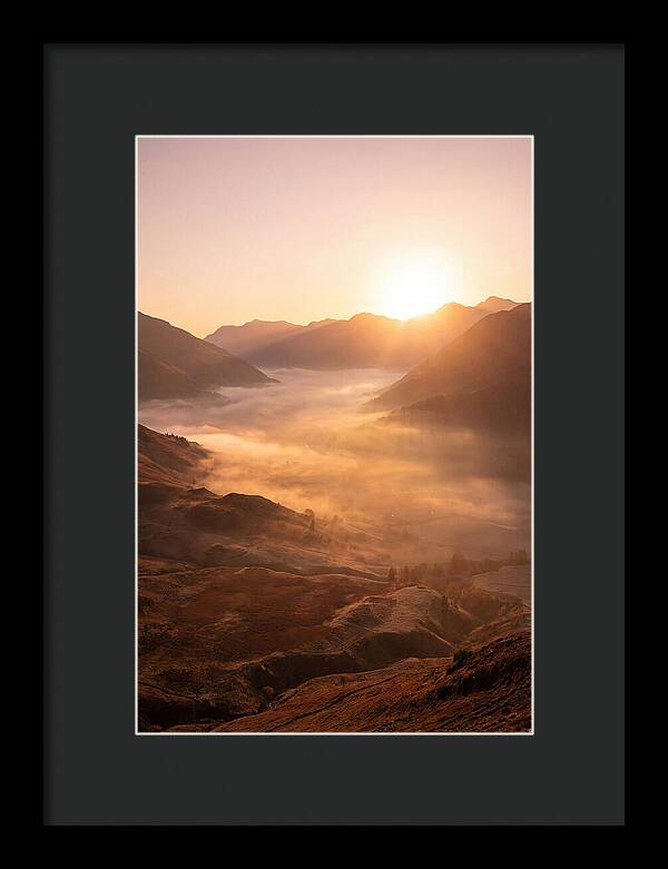 Sunrise Over Misty Mountain Valley
