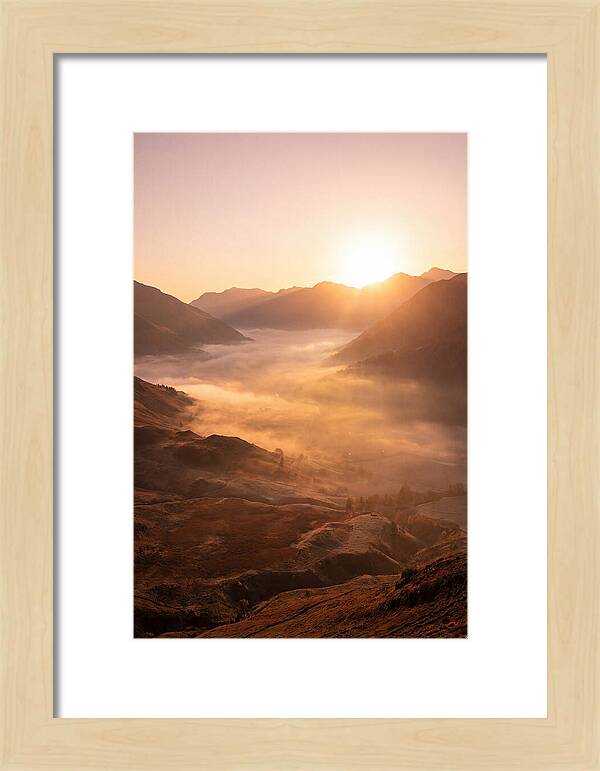 Sunrise Over Misty Mountain Valley