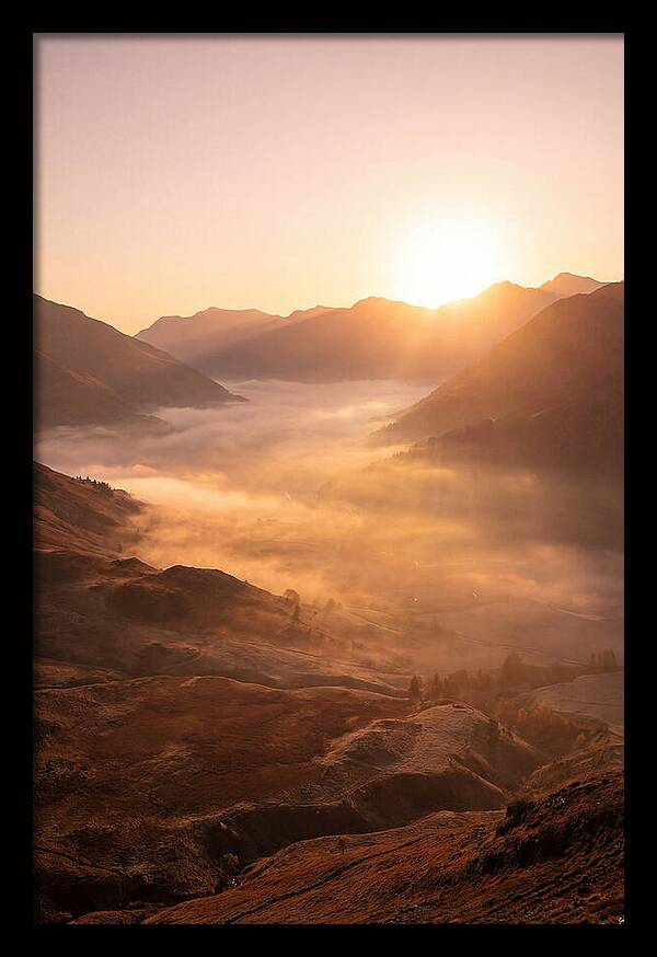 Sunrise Over Misty Mountain Valley