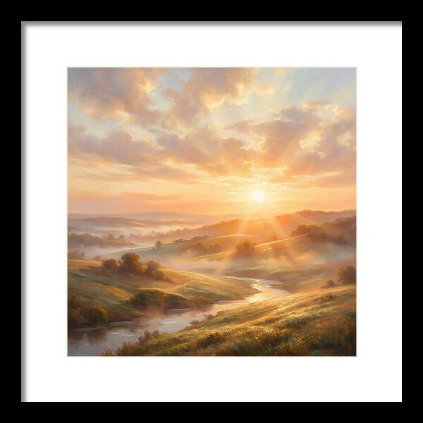 Sunrise Over Rolling Hills
