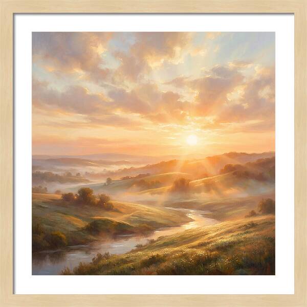 Sunrise Over Rolling Hills