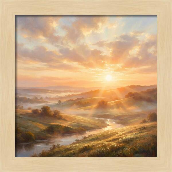 Sunrise Over Rolling Hills