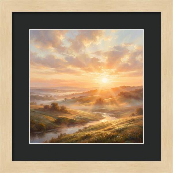 Sunrise Over Rolling Hills