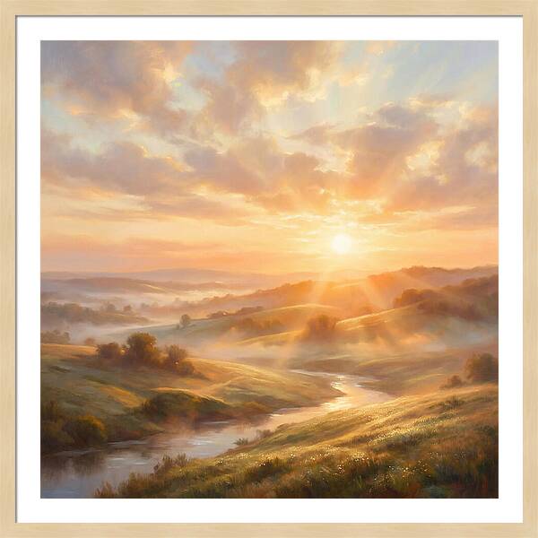 Sunrise Over Rolling Hills