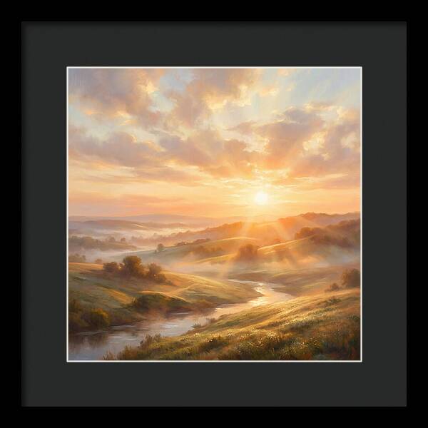 Sunrise Over Rolling Hills