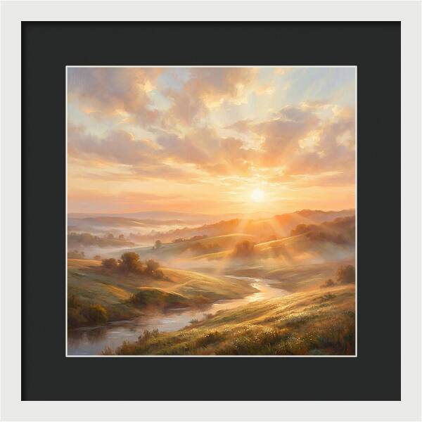Sunrise Over Rolling Hills