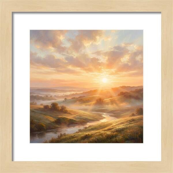 Sunrise Over Rolling Hills