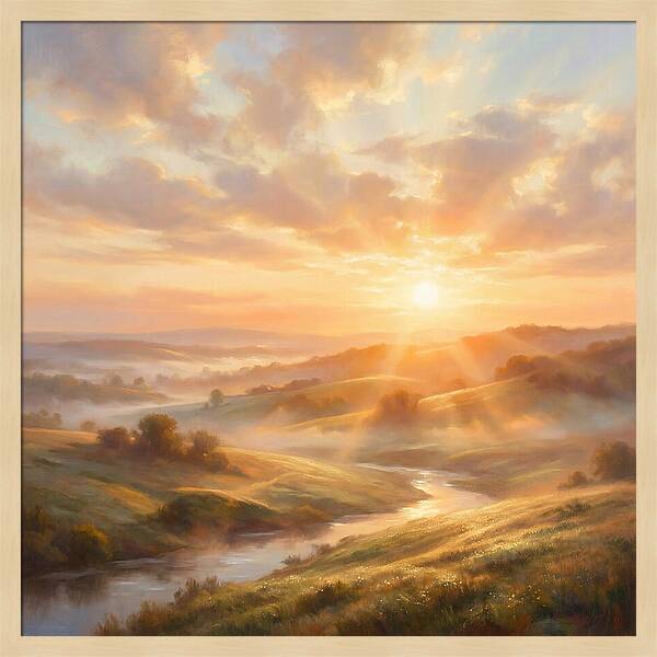 Sunrise Over Rolling Hills