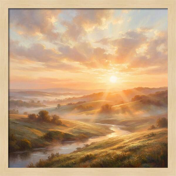 Sunrise Over Rolling Hills