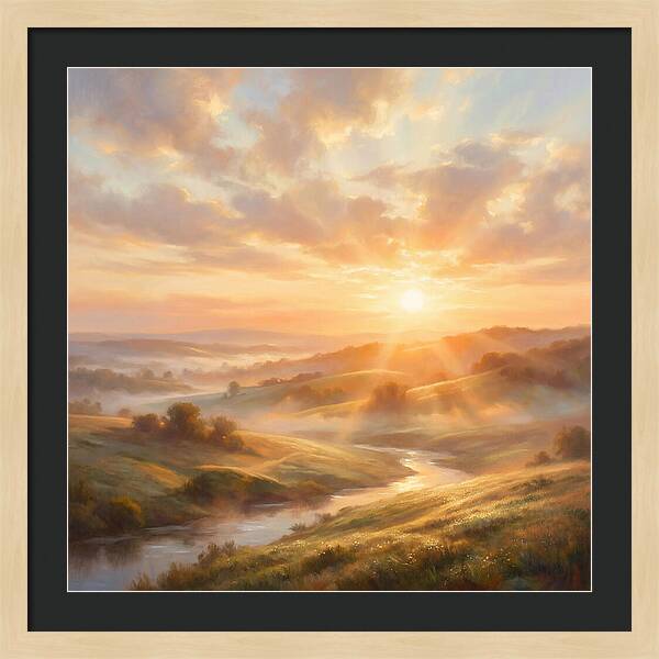 Sunrise Over Rolling Hills