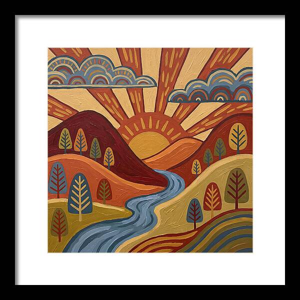 Sunrise Over Rolling Hills