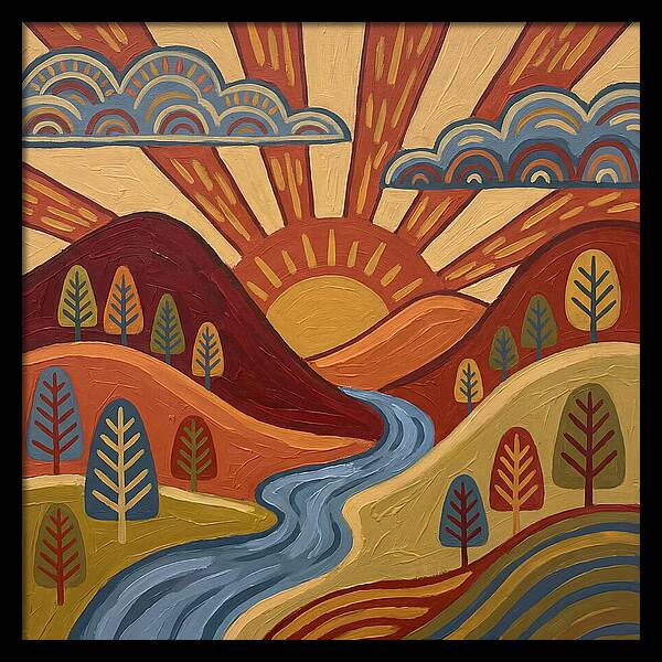 Sunrise Over Rolling Hills