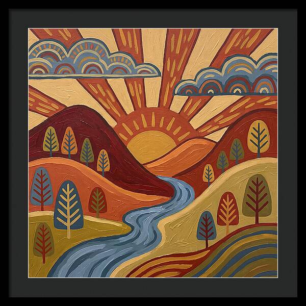 Sunrise Over Rolling Hills