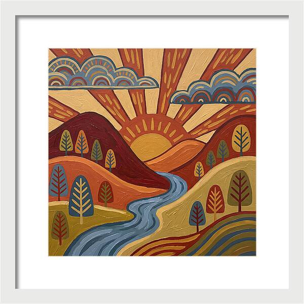 Sunrise Over Rolling Hills
