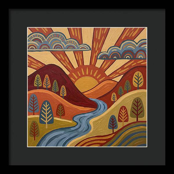 Sunrise Over Rolling Hills