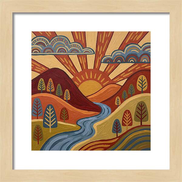 Sunrise Over Rolling Hills