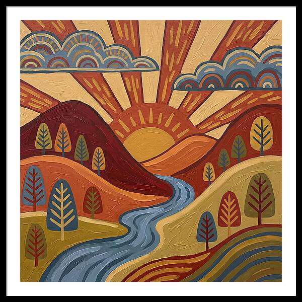 Sunrise Over Rolling Hills