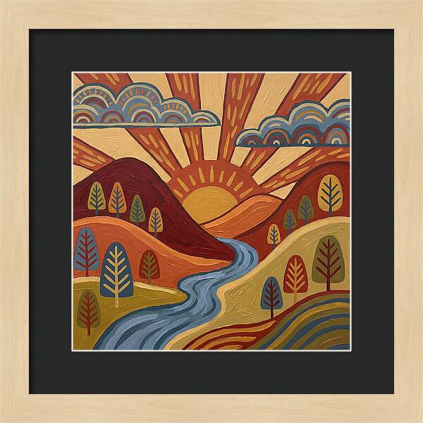 Sunrise Over Rolling Hills