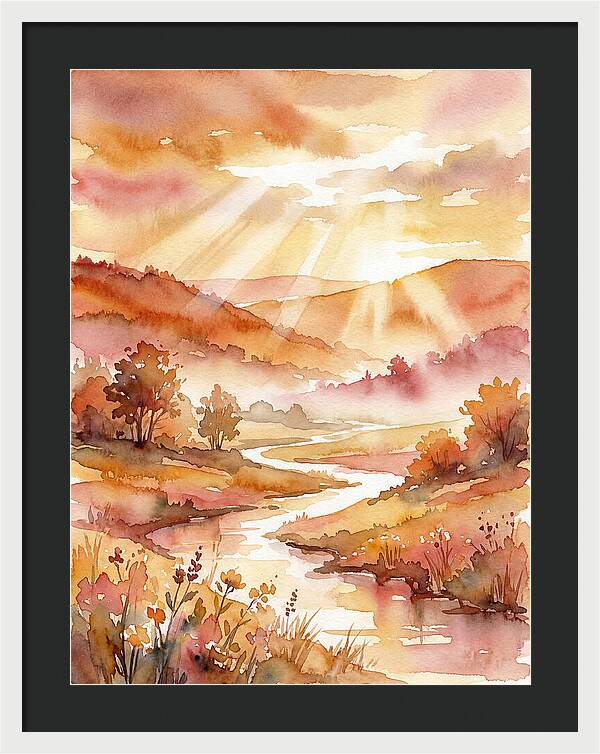 Sunrise Over Serene Landscape
