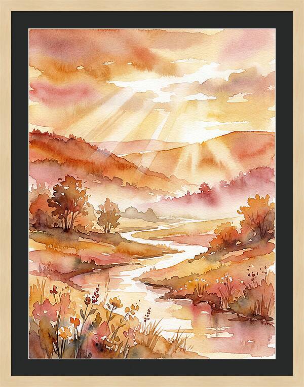 Sunrise Over Serene Landscape