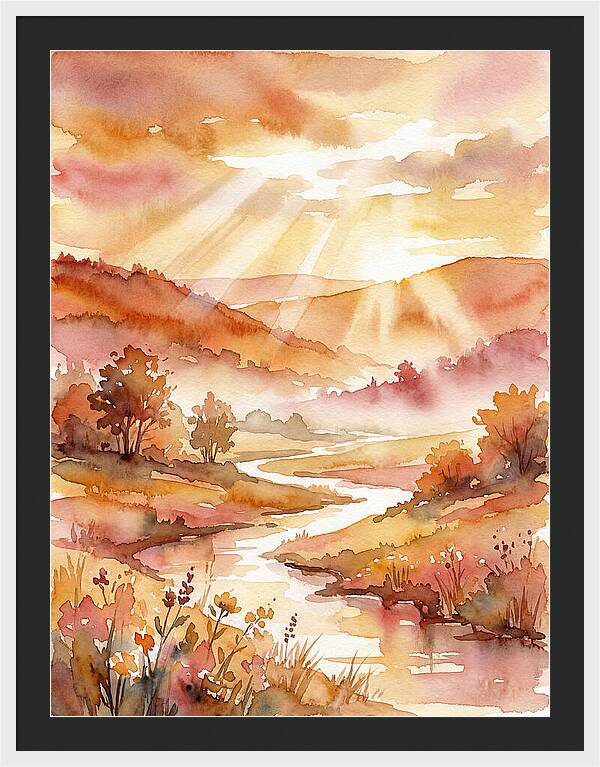 Sunrise Over Serene Landscape