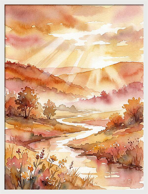 Sunrise Over Serene Landscape