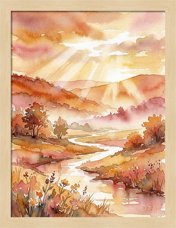 Sunrise Over Serene Landscape