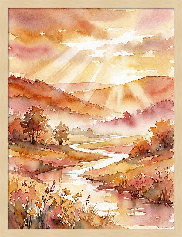Sunrise Over Serene Landscape