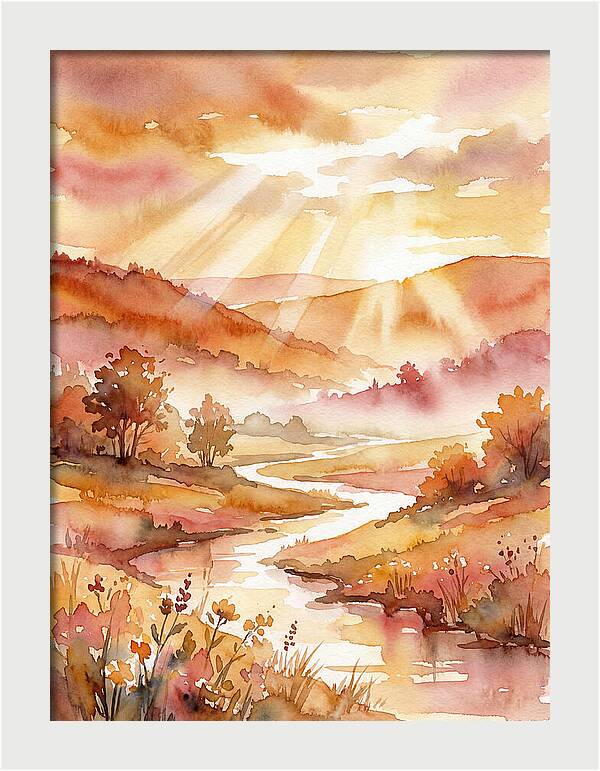 Sunrise Over Serene Landscape