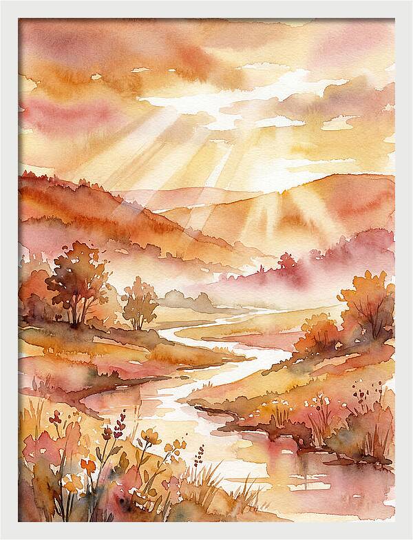 Sunrise Over Serene Landscape
