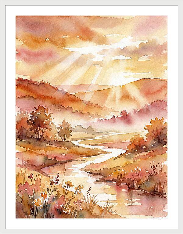 Sunrise Over Serene Landscape