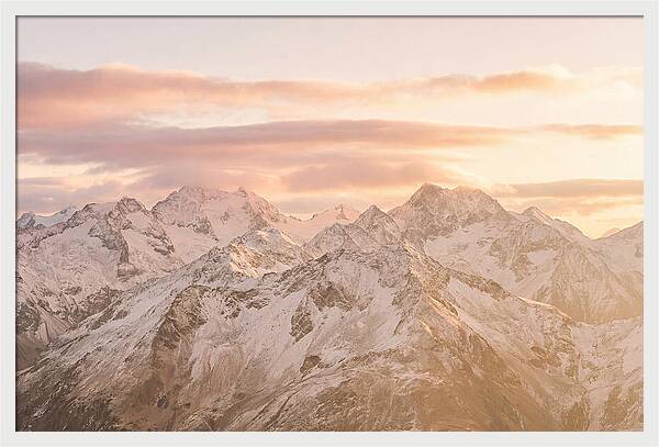 Sunrise Over Snowy Peaks