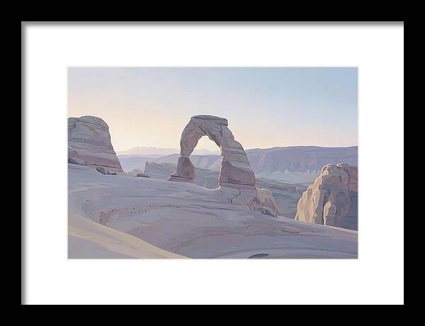 Sunrise Through Natural Rock Arch