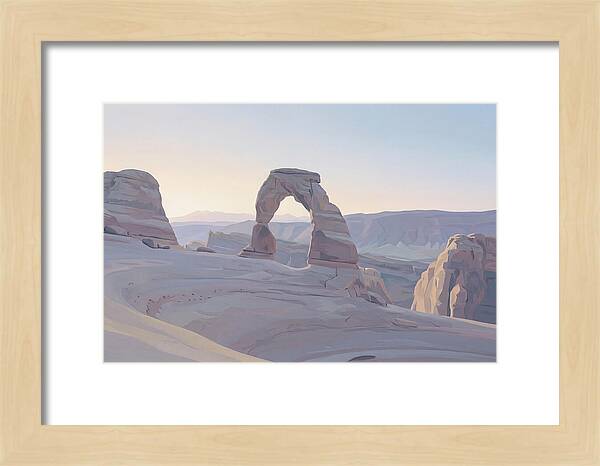 Sunrise Through Natural Rock Arch