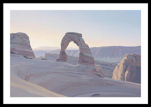 Sunrise Through Natural Rock Arch