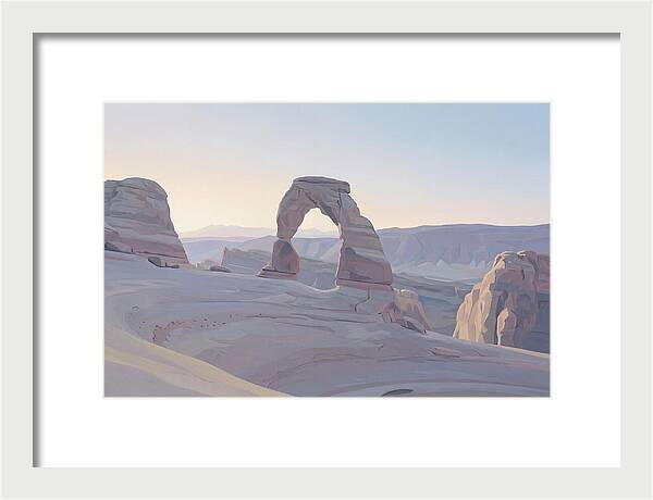 Sunrise Through Natural Rock Arch