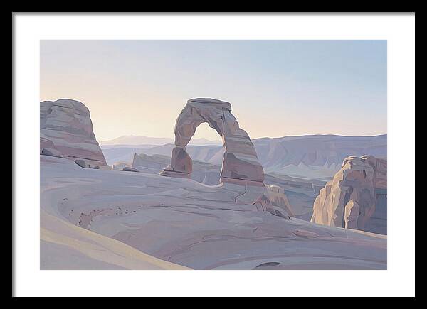 Sunrise Through Natural Rock Arch