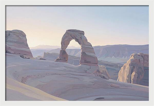 Sunrise Through Natural Rock Arch