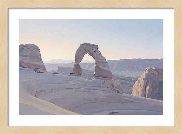 Sunrise Through Natural Rock Arch