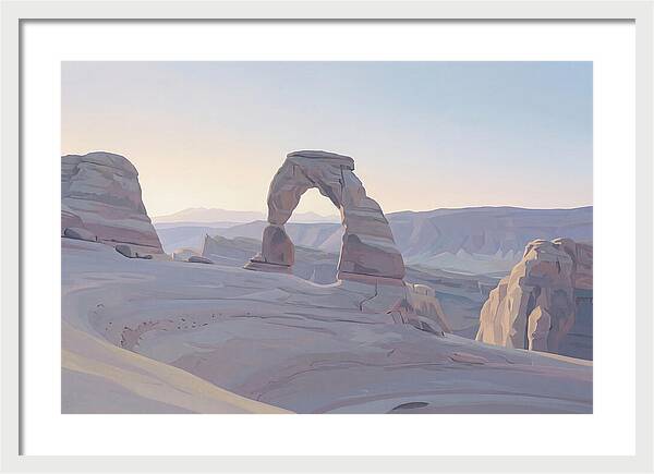 Sunrise Through Natural Rock Arch