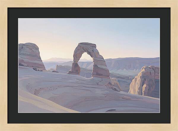 Sunrise Through Natural Rock Arch
