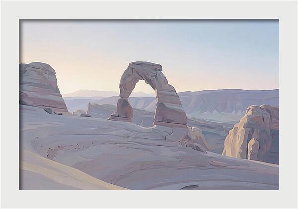 Sunrise Through Natural Rock Arch