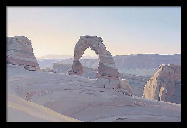 Sunrise Through Natural Rock Arch
