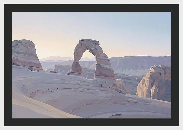Sunrise Through Natural Rock Arch