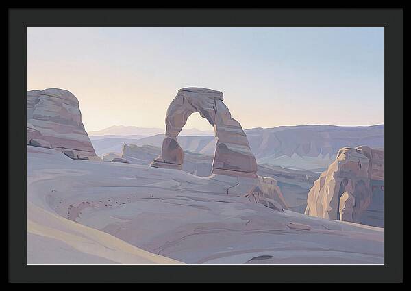 Sunrise Through Natural Rock Arch